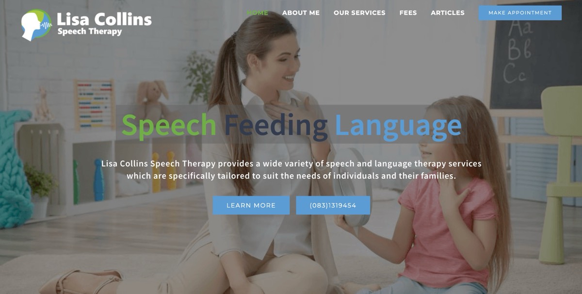 Lisa Collins Speech Therapy website
