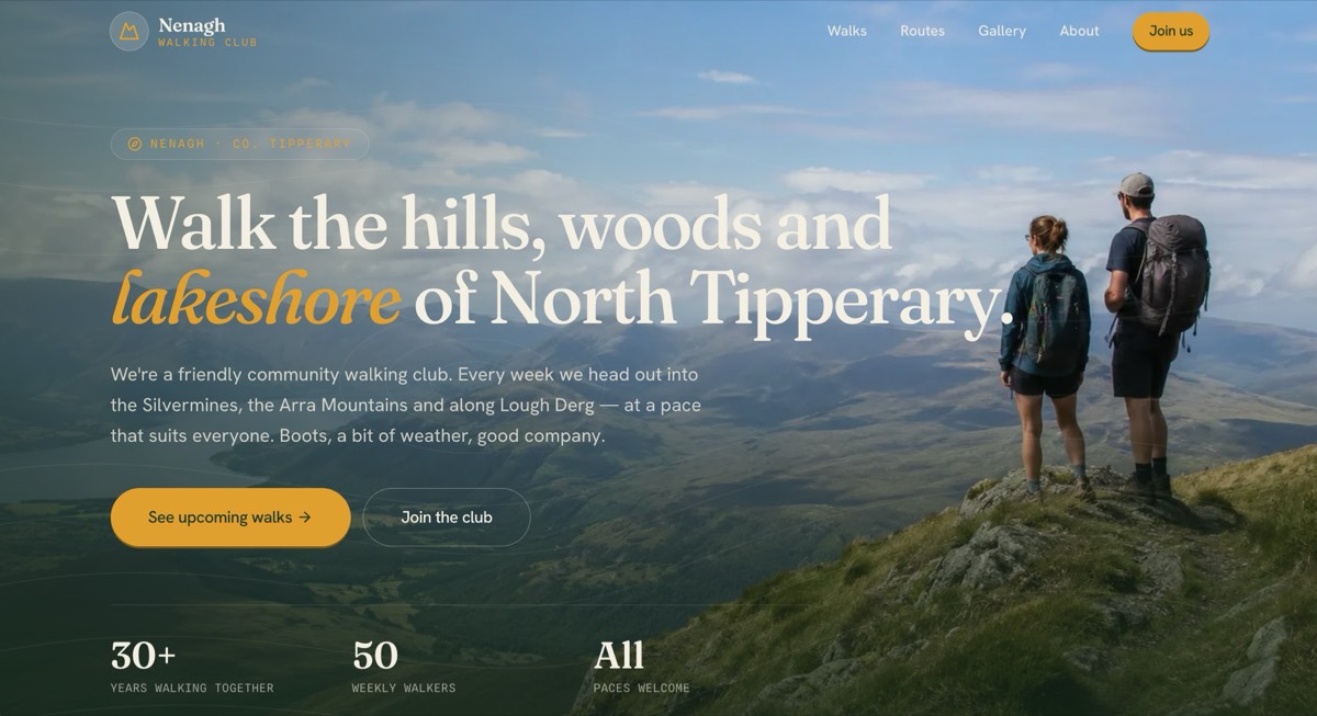 Nenagh Walking Club website